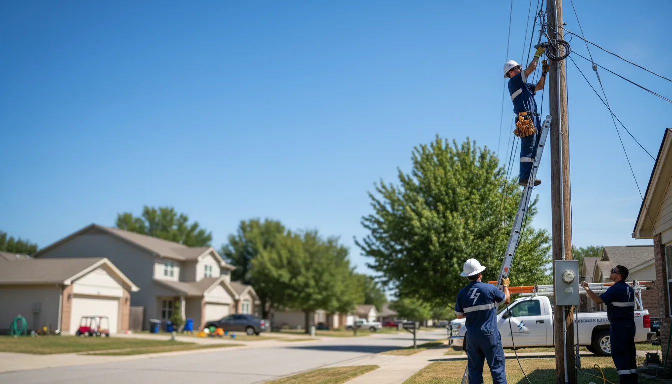 Residential electrician providing installation services in Sims, IL